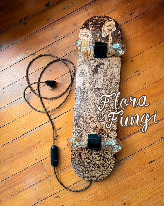 Flora & Fungi SkateLight by Mark Allen Lee, One Of A Kind Design, Greytown New Zealand