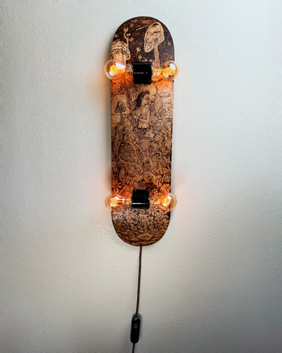 Flora & Fungi SkateLight by Mark Allen Lee, One Of A Kind Design, Greytown New Zealand