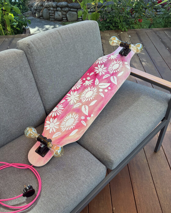 Electric Bloom SkateLight by Mark Allen Lee, One Of A Kind Design